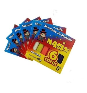MASSINHA DE MODELAR C/6 MAGIX 90G