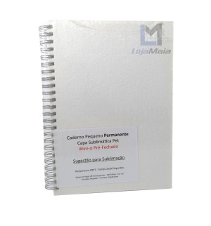 CADERNO PEQUENO PERMANENTE CAPA SUBLIMATICA LG 430L